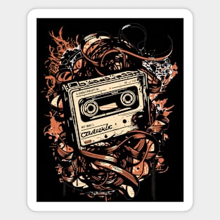 Tangled Cassette Design Magnet